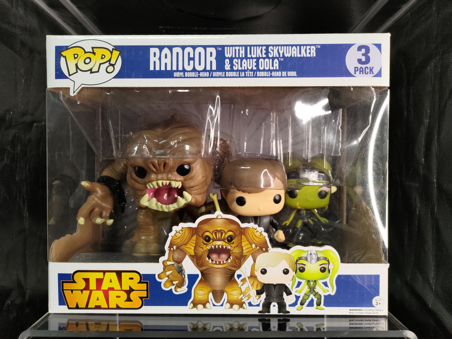 FUNKO POP! Vinyl Bobble-Head Star Wars RARE Rancor, Luke Skywalker, & Oola (3-Pack) [Previews (Stickerless)] [VAULTED]