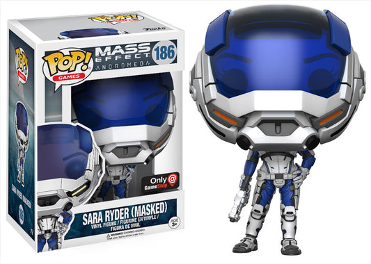 FUNKO POP! Vinyl Games RARE Mass Effect Andromeda #186 Sara Ryder (Masked) [GameStop (Stickerless)] [VAULTED]