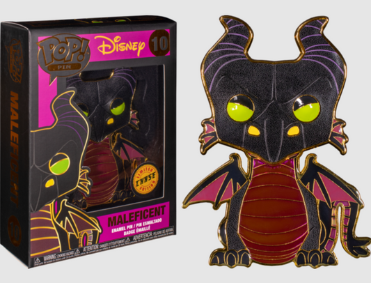 FUNKO POP! Enamel Pin Disney RARE #10 Maleficent (Dragon) (Pin) [Chase] [VAULTED]