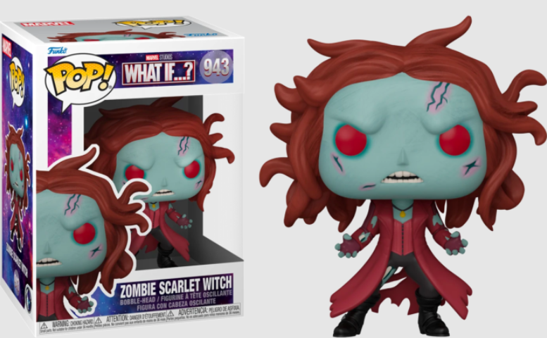 FUNKO POP! Bobble-Head Marvel RARE What If...? #943 Zombie Scarlet Witch [VAULTED]