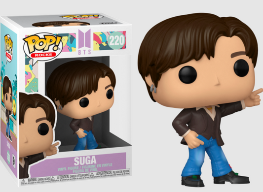 FUNKO POP! Vinyl Rocks RARE BTS #220 Suga (Dynamite) [VAULTED]