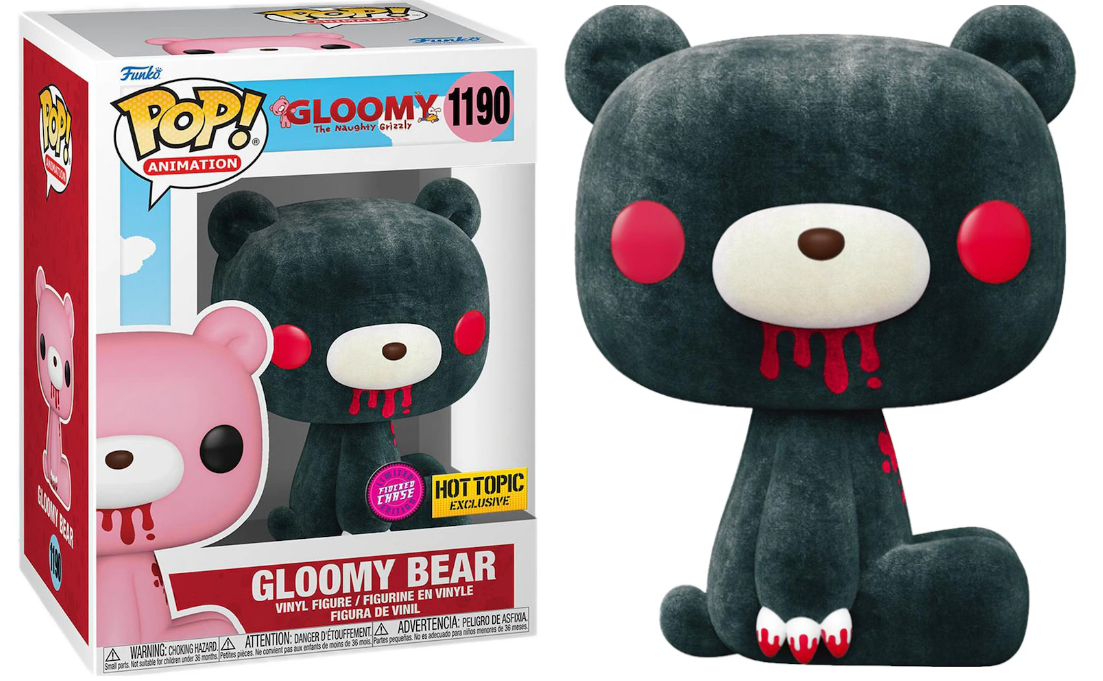 FUNKO POP! Vinyl Animation RARE Gloomy The Naughty Grizzly #1190 Gloomy Bear (Black) (Flocked) [Funko Special Edition | Chase] [VAULTED]