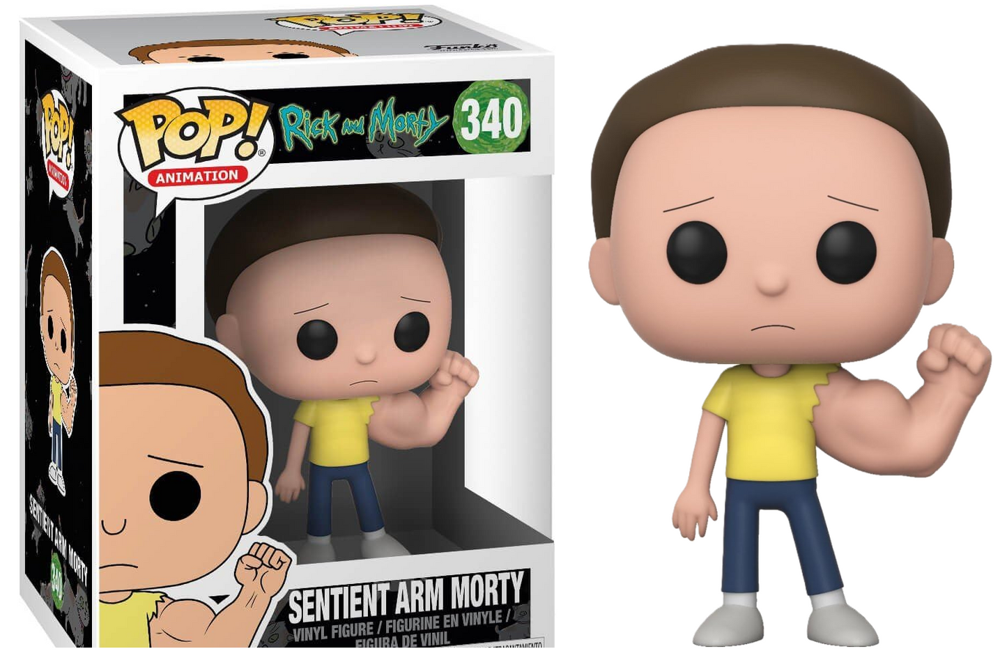 FUNKO POP! Vinyl Animation RARE Rick and Morty #340 Sentient Arm Morty [VAULTED]