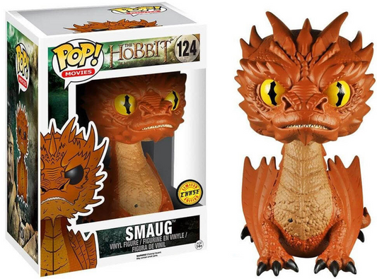 FUNKO POP! Vinyl Movies RARE The Hobbit #124 Smaug (Yellow Eyes) [Chase (Stickerless)] [VAULTED]