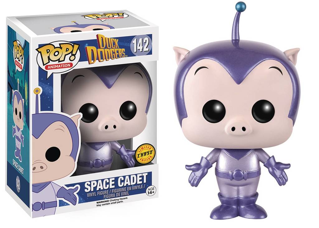 FUNKO POP! Vinyl Animation RARE Duck Dodgers #142 Space Cadet (Metallic) [Chase] [VAULTED]