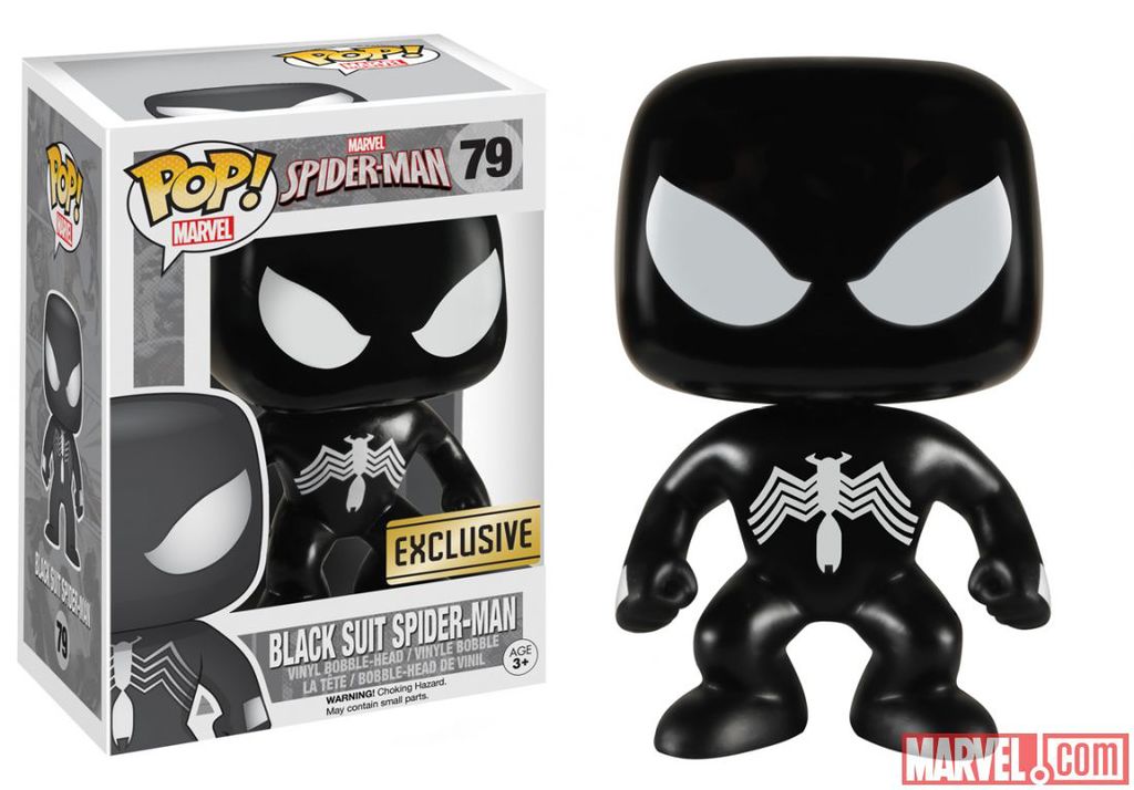 FUNKO POP! Vinyl Marvel RARE Spider-Man #79 Black Suit Spider-Man [Walgreens (Stickerless)] [VAULTED]