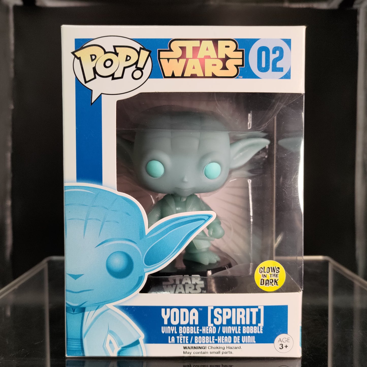 FUNKO POP! Vinyl Bobble-Head Star Wars RARE #02 Yoda (Spirit) (GITD) [Walgreens (Stickerless)] [VAULTED]