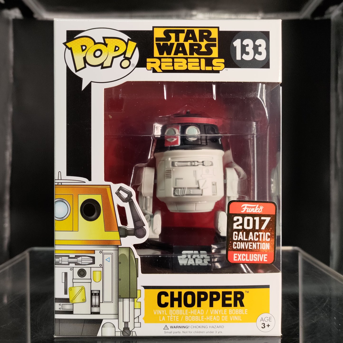 FUNKO POP! Vinyl Star Wars RARE Star Wars Rebels #133 Chopper (Imperial Disguise) [Galactic Convention] [VAULTED]