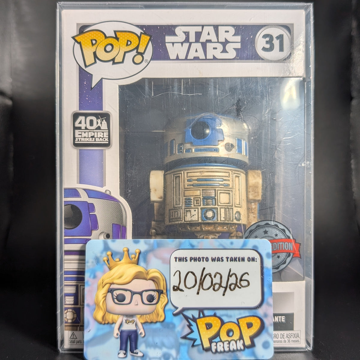 FUNKO POP! Bobble-Head Star Wars RARE #31 R2-D2 (Dagobah) [Funko Special Edition] [VAULTED]