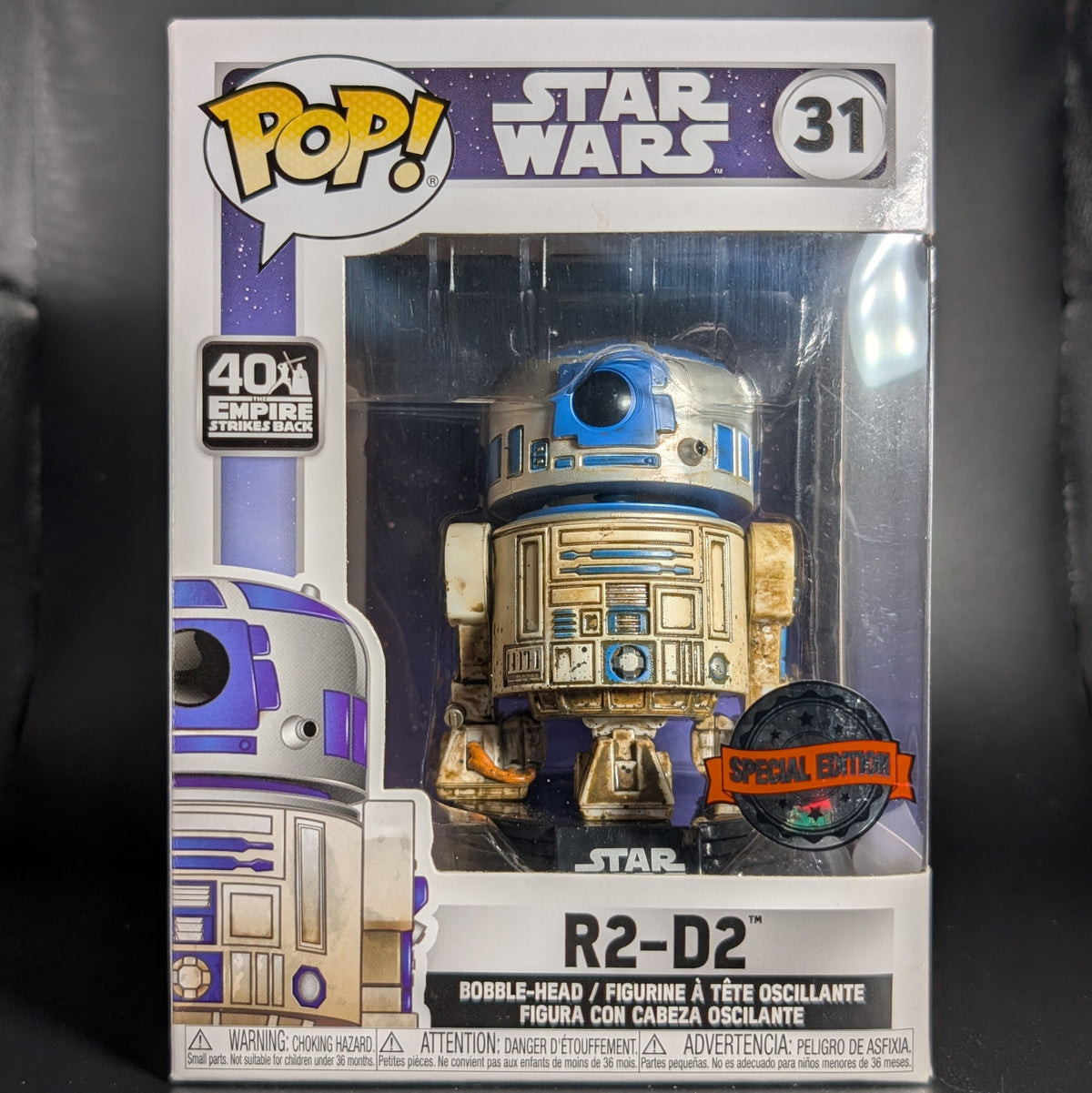FUNKO POP! Bobble-Head Star Wars RARE #31 R2-D2 (Dagobah) [Funko Special Edition] [VAULTED]