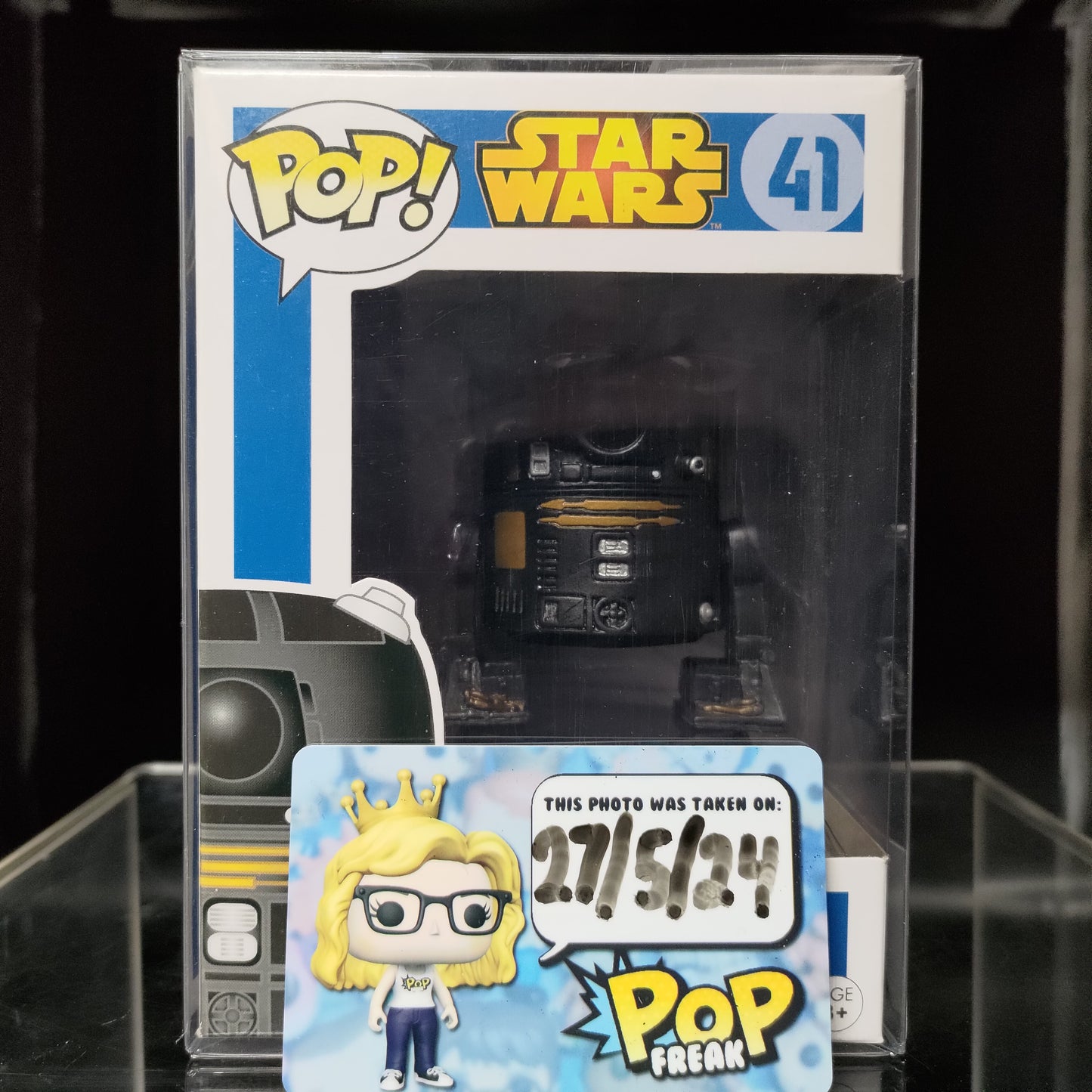 FUNKO POP! Vinyl Bobble-Head Star Wars RARE #41 R2-Q5 [Galactic Convention (Stickerless)] [VAULTED]