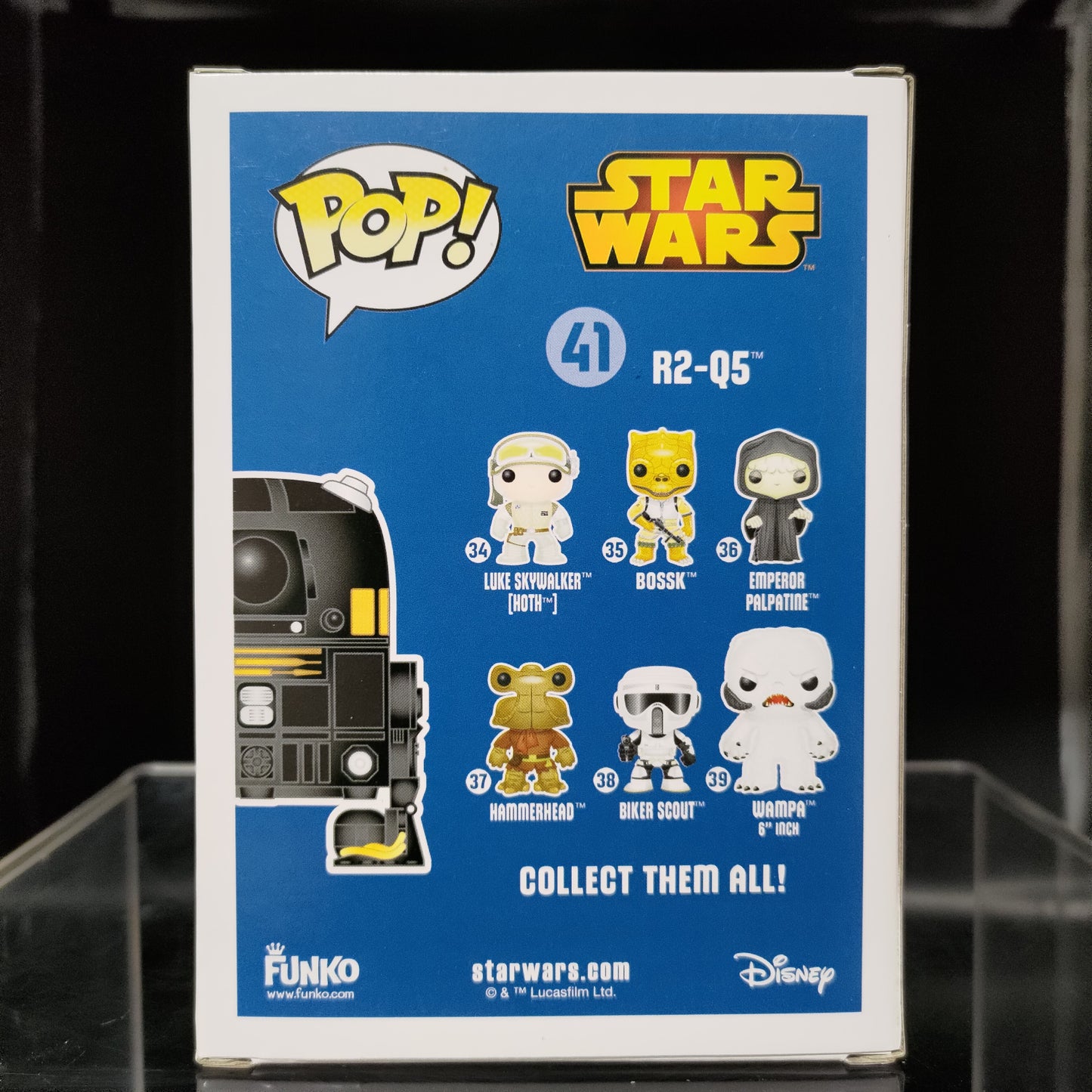 FUNKO POP! Vinyl Bobble-Head Star Wars RARE #41 R2-Q5 [Galactic Convention (Stickerless)] [VAULTED]