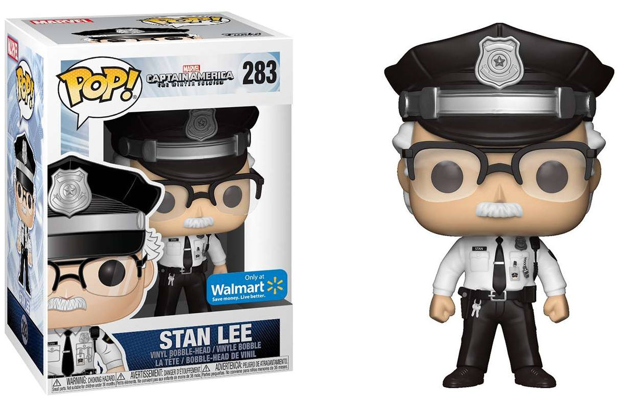 FUNKO POP! Vinyl Bobble-Head Marvel RARE Captain America The Winter Soldier #283 Stan Lee (Smithsonian Guard) [Walmart (Stickerless)] [VAULTED]