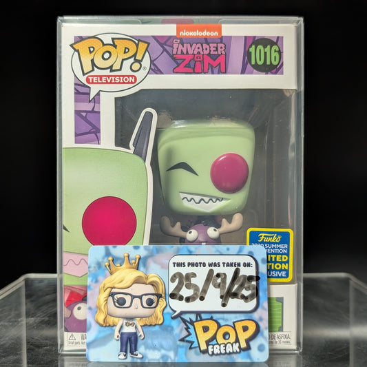 FUNKO POP! Vinyl Television RARE Invader Zim #1016 Zim With Minimoose [Summer Convention] [VAULTED]