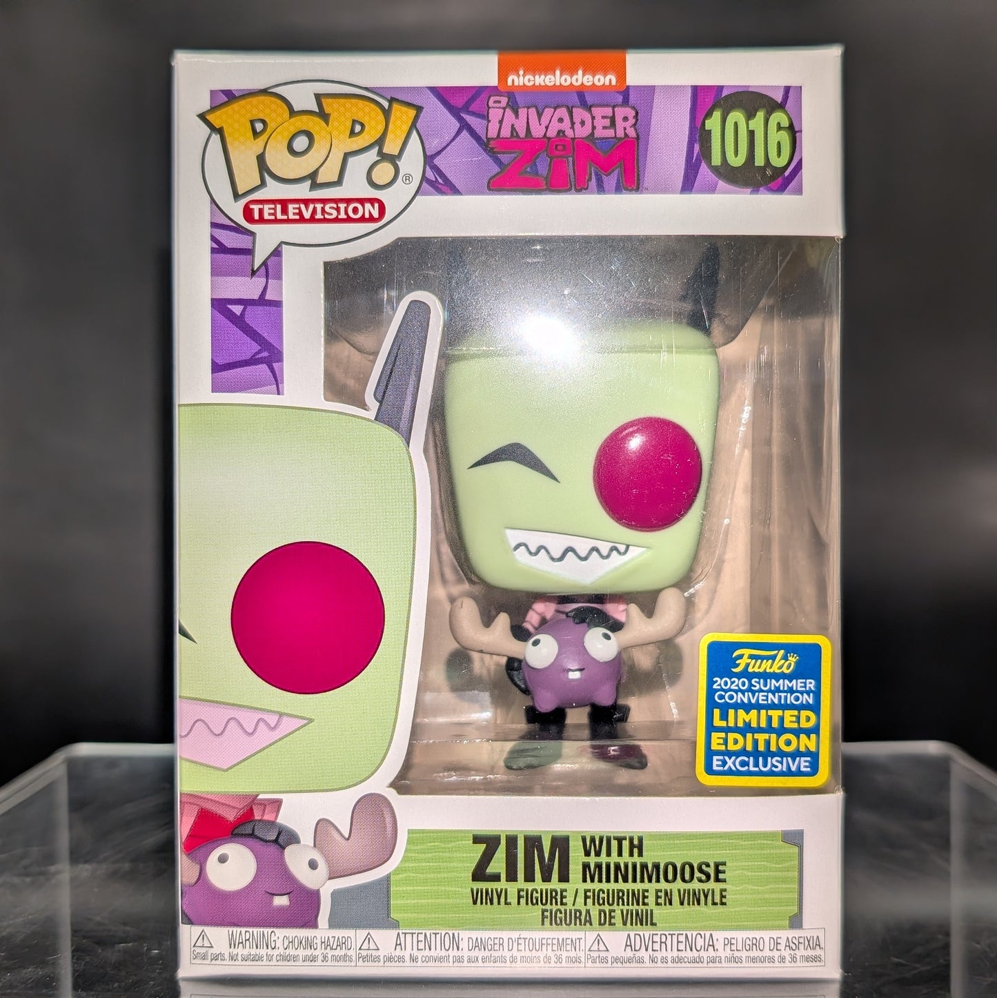 FUNKO POP! Vinyl Television RARE Invader Zim #1016 Zim With Minimoose [Summer Convention] [VAULTED]