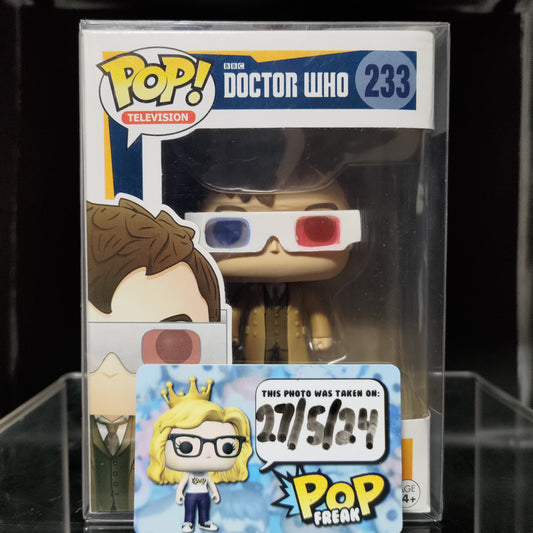 FUNKO POP! Vinyl Television RARE Doctor Who #233 Tenth Doctor (3D Glasses) [Hot Topic (Stickerless)] [VAULTED]