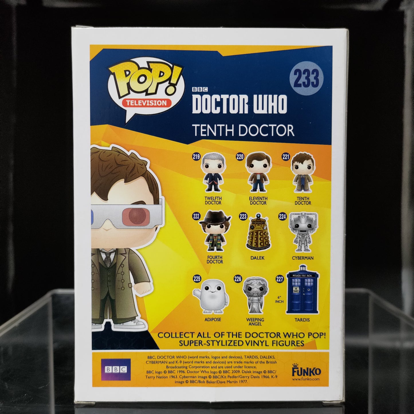 FUNKO POP! Vinyl Television RARE Doctor Who #233 Tenth Doctor (3D Glasses) [Hot Topic (Stickerless)] [VAULTED]