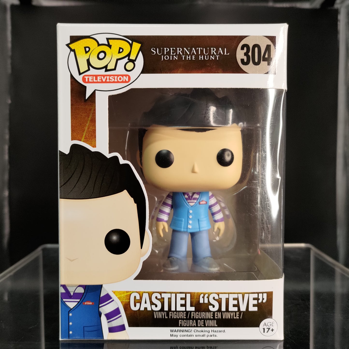 FUNKO POP! Vinyl Television RARE Supernatural Join The Hunt #304 Castiel (Steve) [Hot Topic Pre-Release (Stickerless)] [VAULTED]