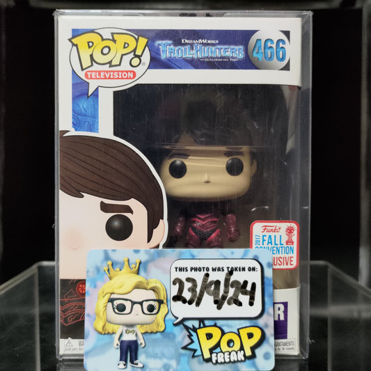 FUNKO POP! Vinyl Television RARE Trollhunters #466 Jim with Armor (Red) [Fall Convention] [VAULTED]