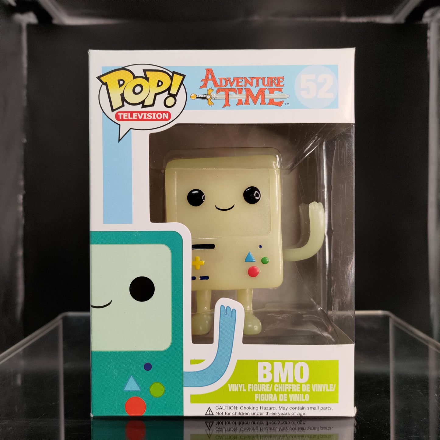 FUNKO POP! Vinyl Television RARE Adventure Time #52 BMO (White) (GITD) [SDCC (Stickerless)] [VAULTED]