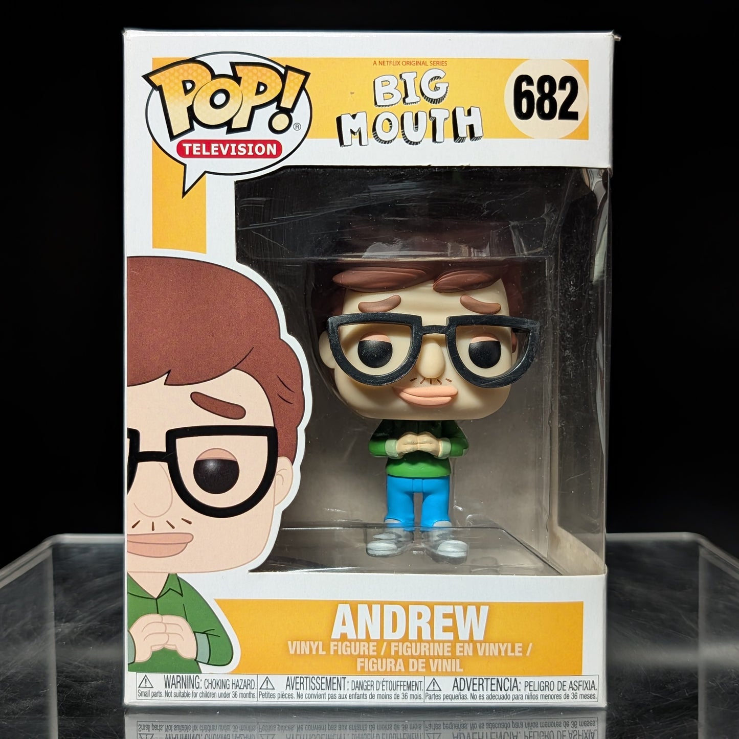 FUNKO POP! Vinyl Television RARE Big Mouth #682 Andrew (Big Mouth) [VAULTED]