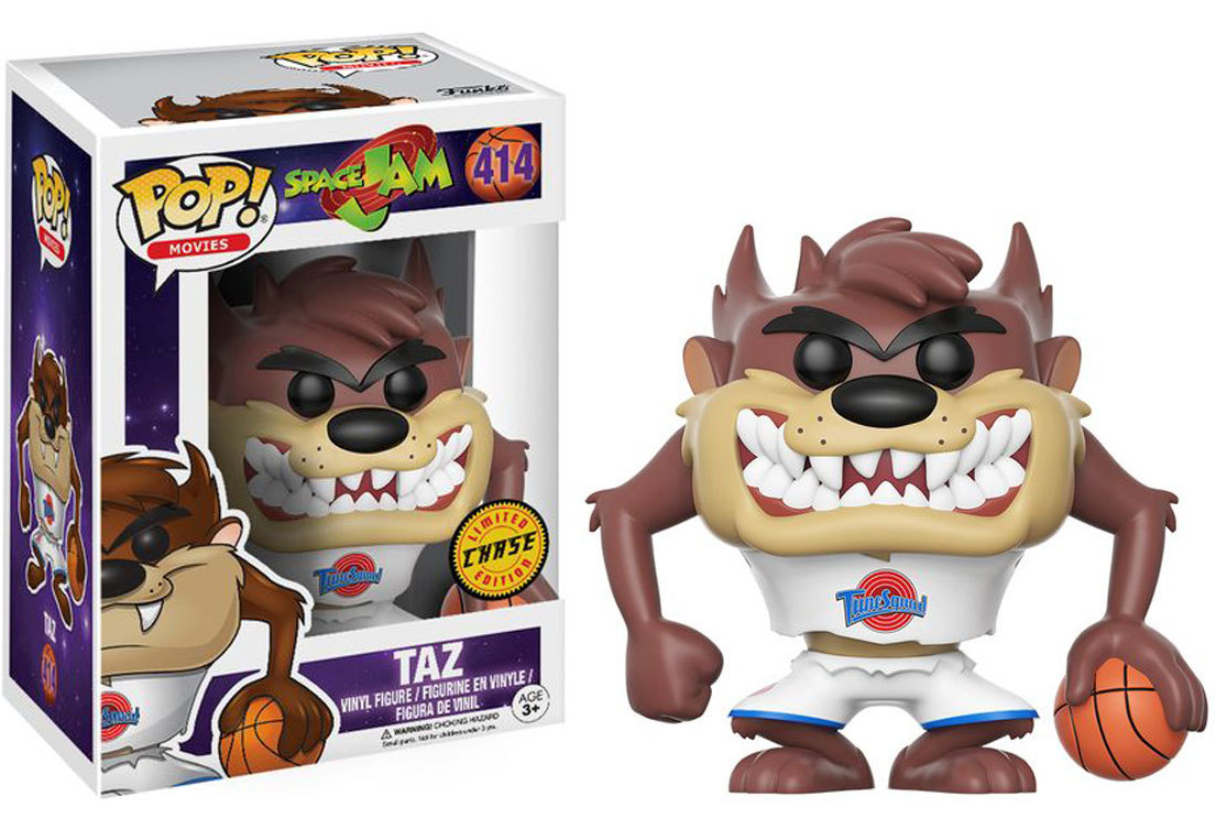 FUNKO POP! Vinyl Movies RARE Space Jam #414 Taz (Open Mouth - Space Jam) [Chase] [VAULTED]