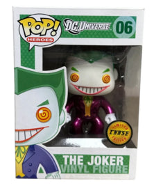 FUNKO POP! Vinyl Heroes RARE DC Universe #06 The Joker ("DC Universe" Logo) (Metallic) [Chase] [VAULTED]