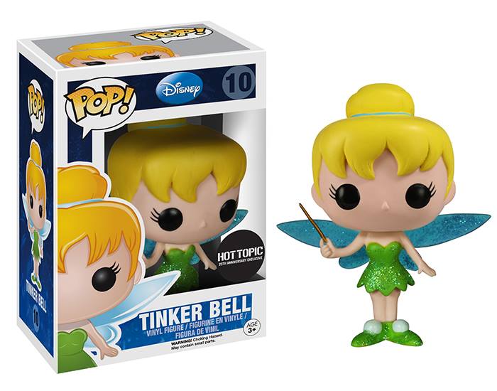 FUNKO POP! Vinyl Disney RARE #10 Tinker Bell (Glitter - 25th Anniversary) [Hot Topic (Stickerless)] [VAULTED]