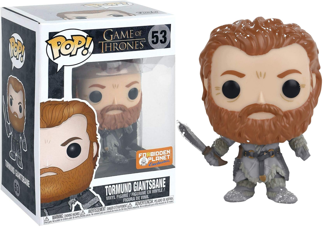 FUNKO POP! Vinyl Game of Thrones RARE #53 Tormund Giantsbane (Snowy) [BAM! (Stickerless)] [VAULTED]