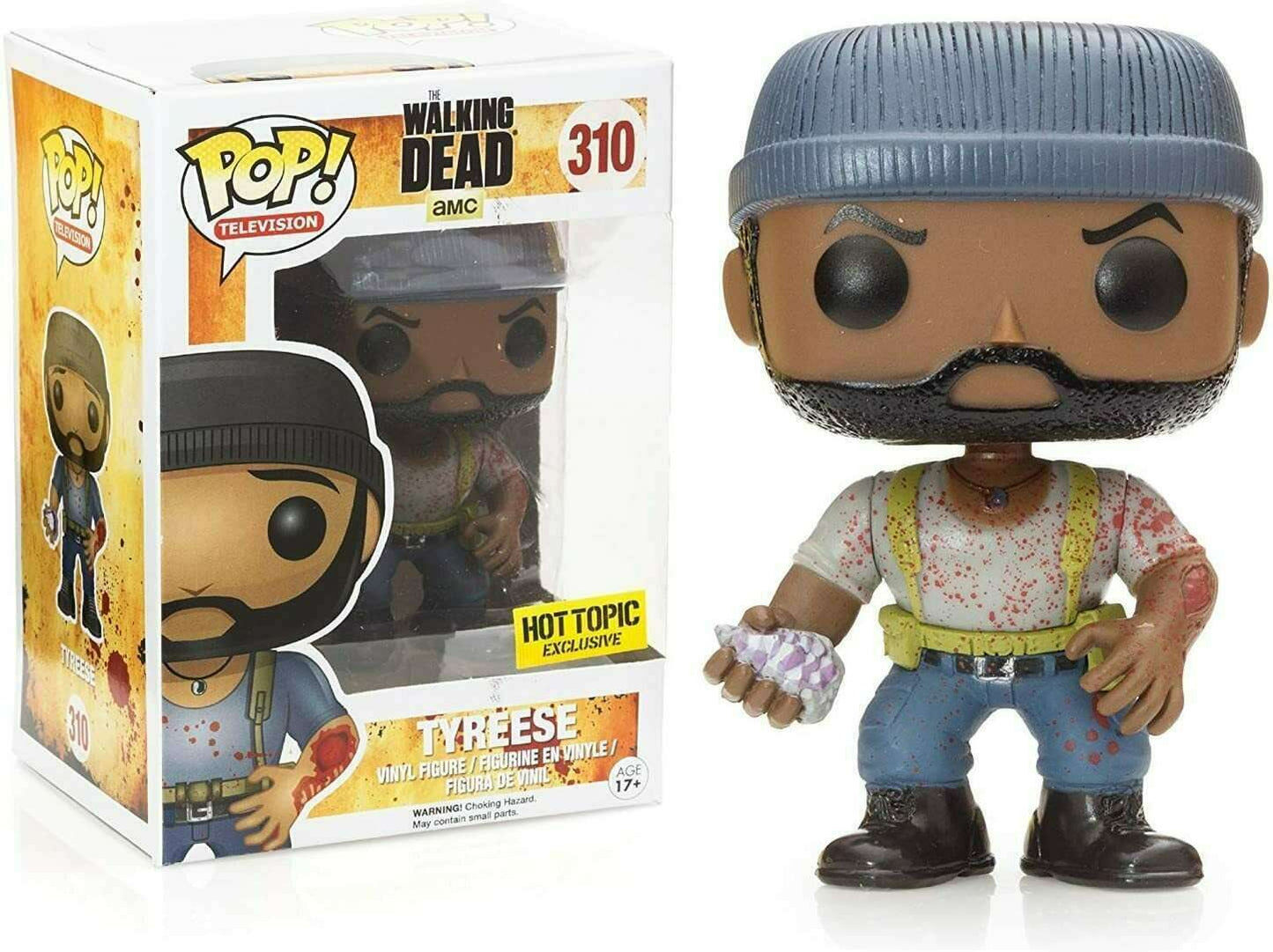 FUNKO POP! Vinyl Television RARE The Walking Dead #310 Tyreese (Bitten/Bloody) [Hot Topic (Stickerless)] [VAULTED]