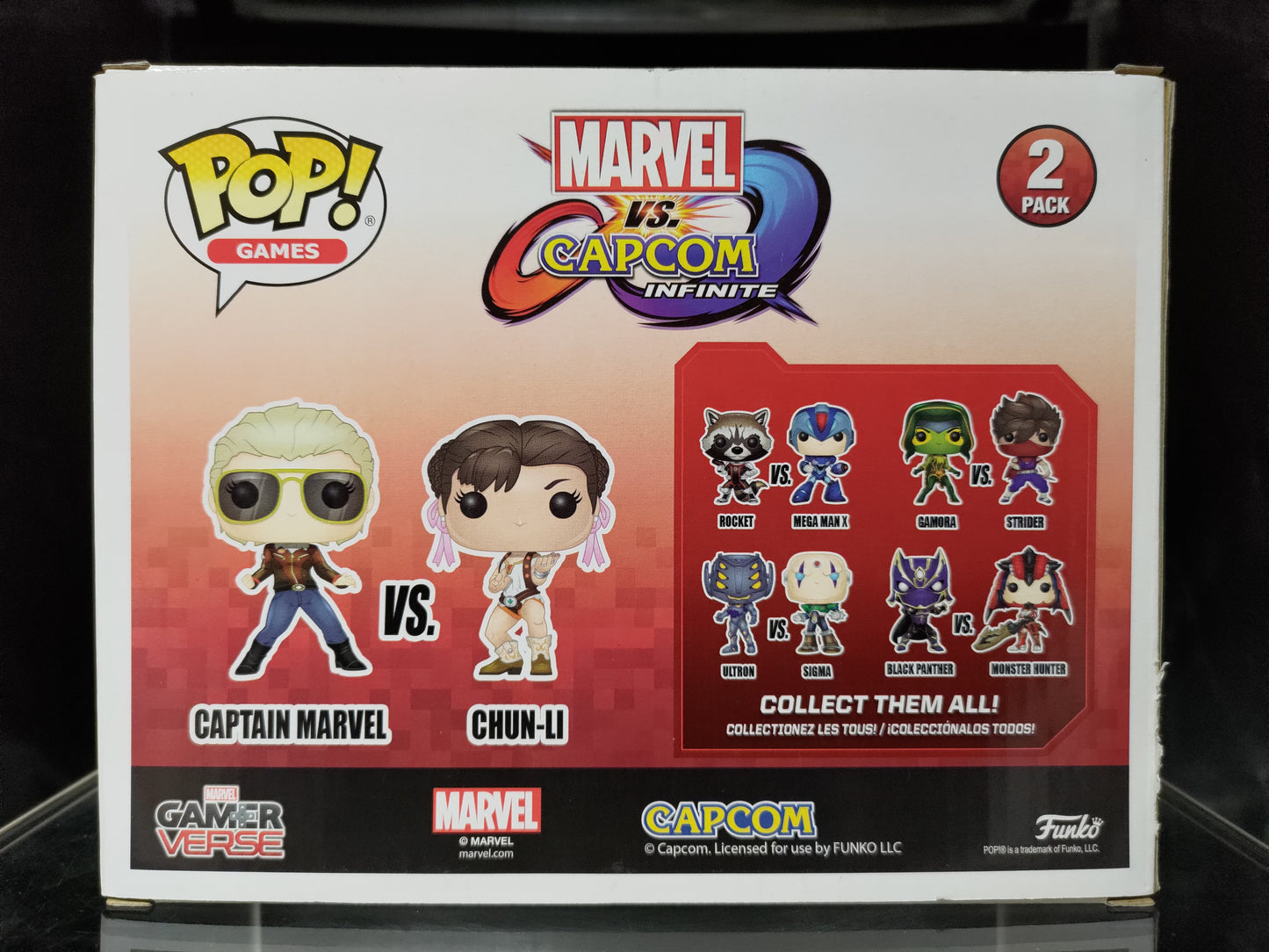 FUNKO POP! Vinyl Games RARE Captain Marvel vs Chun-Li (2-Pack) [VAULTED]