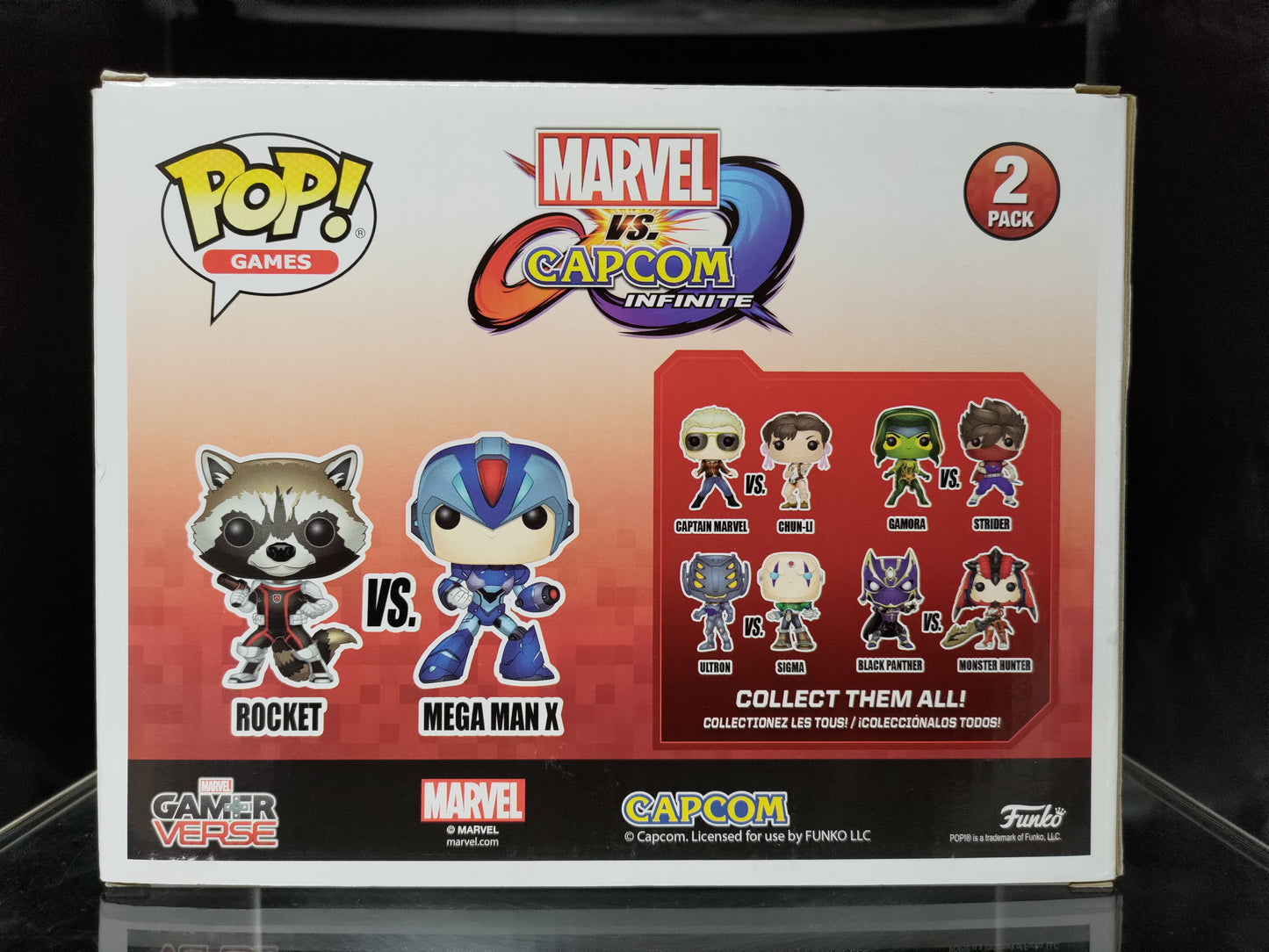 FUNKO POP! Vinyl Bobble-Head Games RARE Marvel vs. Capcom Infinite - Rocket Raccoon vs Mega Man X (2-Pack) [VAULTED]