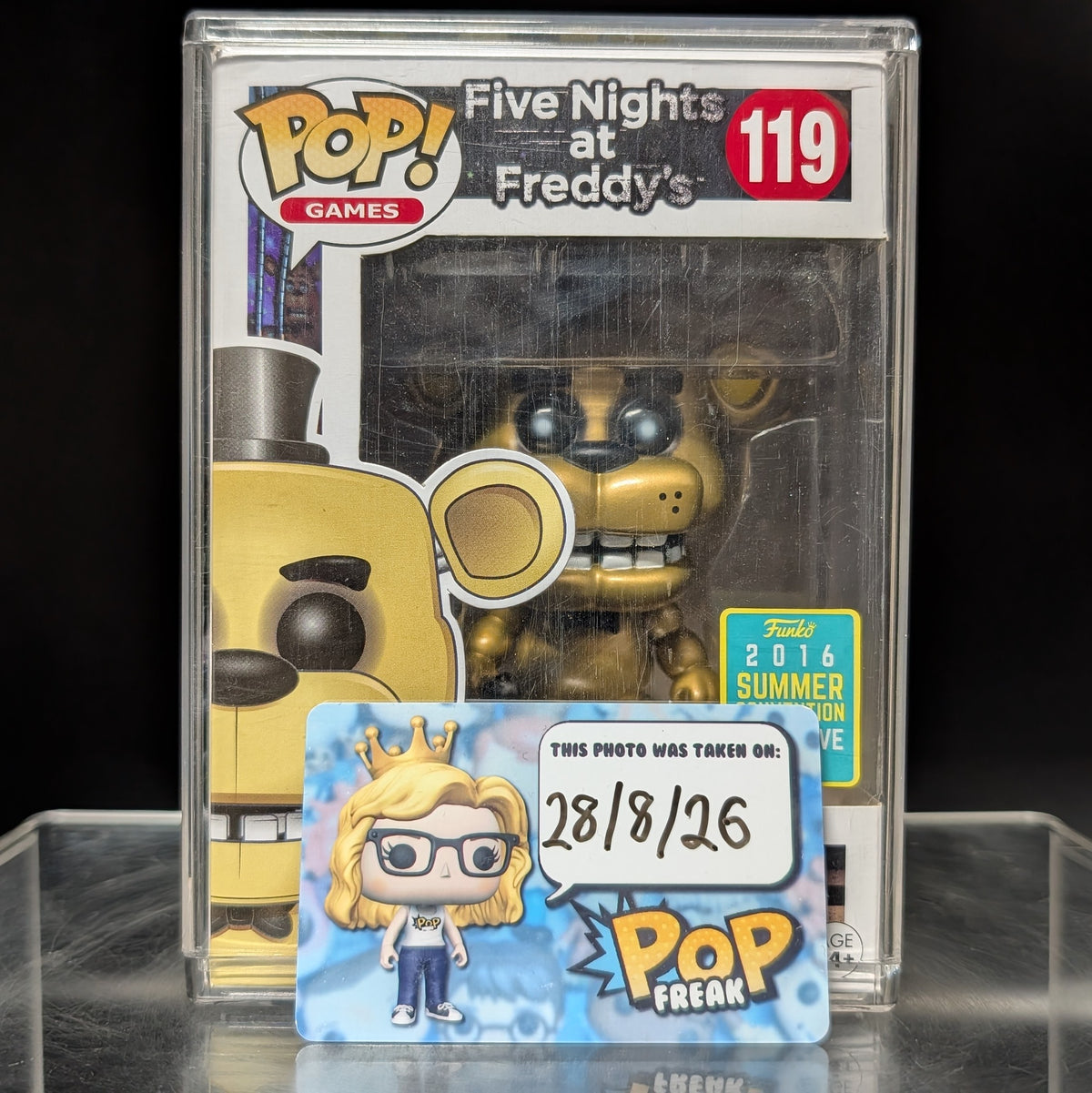 FUNKO POP! Vinyl Games RARE Five Nights at Freddy's 119 Golden Freddy [Summer Convention] [VAULTED]