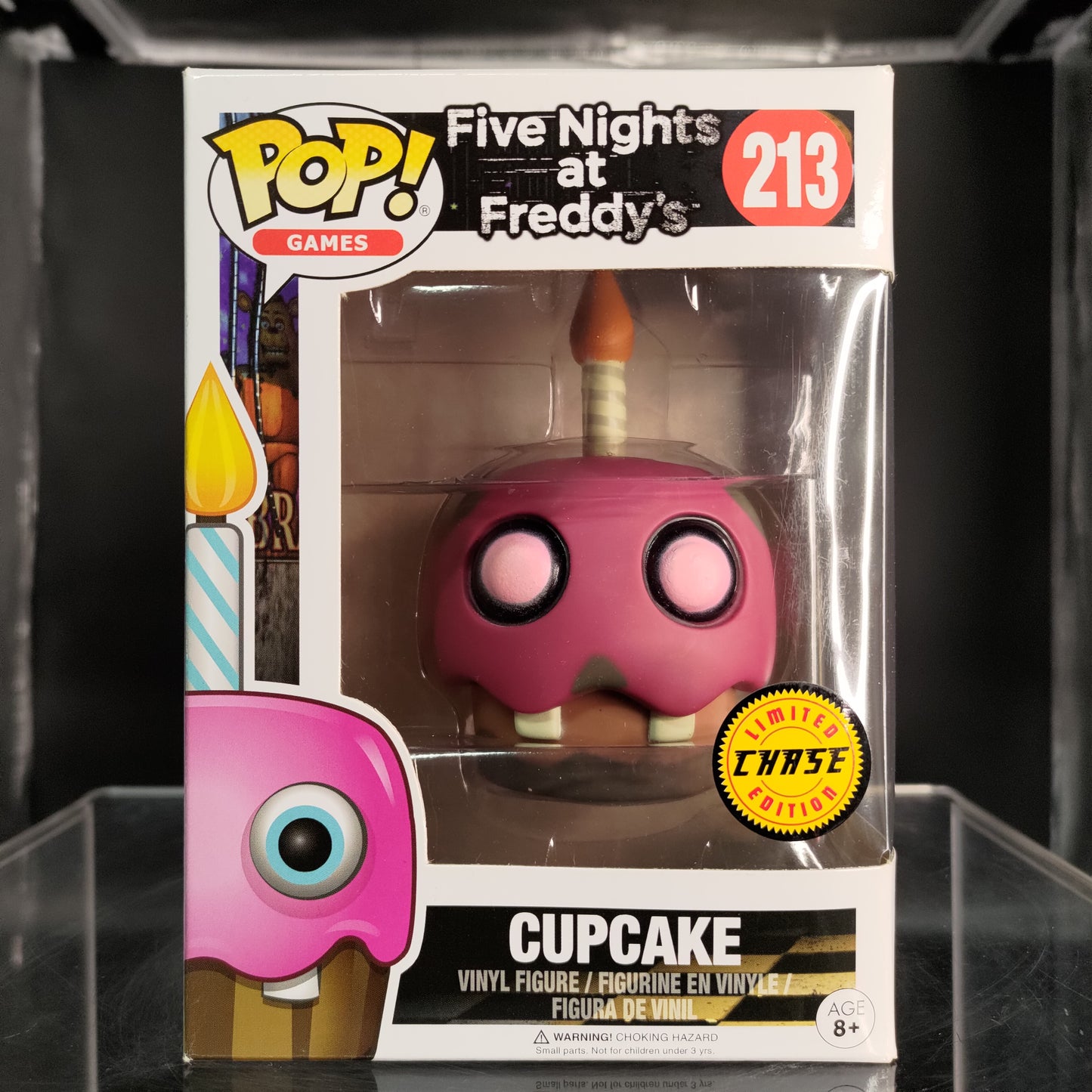 FUNKO POP! Vinyl Games RARE Five Nights at Freddy's #213 Cupcake (Phantom) (GITD) [Chase] [VAULTED]