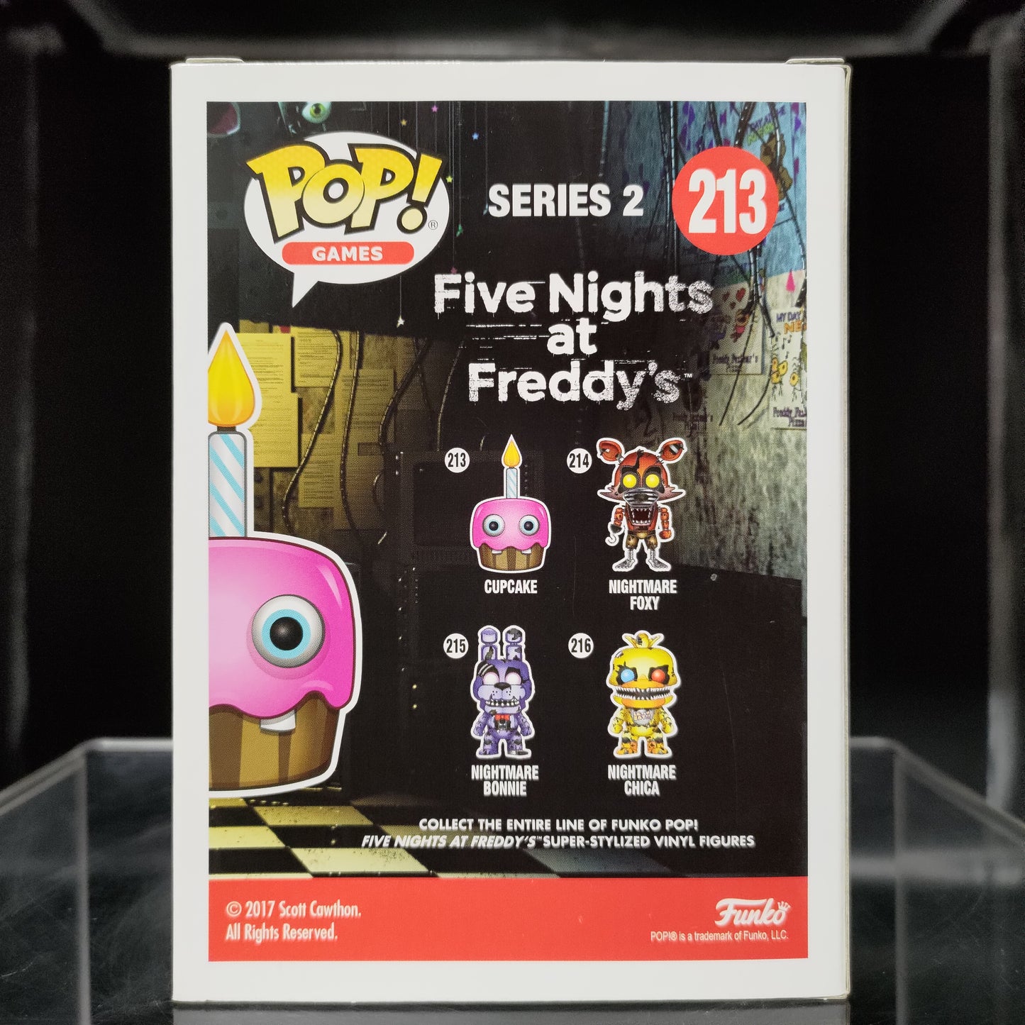 FUNKO POP! Vinyl Games RARE Five Nights at Freddy's #213 Cupcake (Phantom) (GITD) [Chase] [VAULTED]