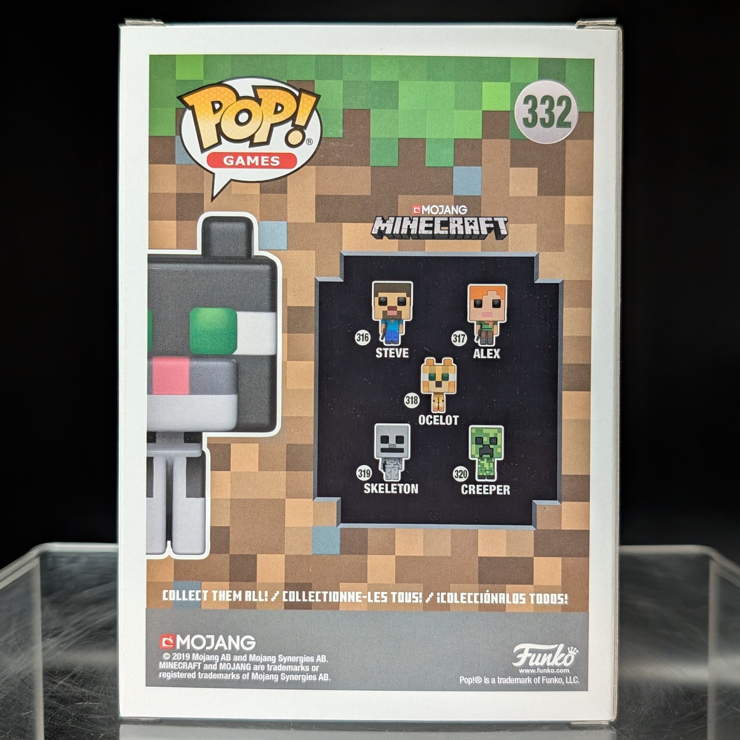 FUNKO POP! Vinyl Games RARE Minecraft #332 Tuxedo Cat [Chase] [VAULTED]