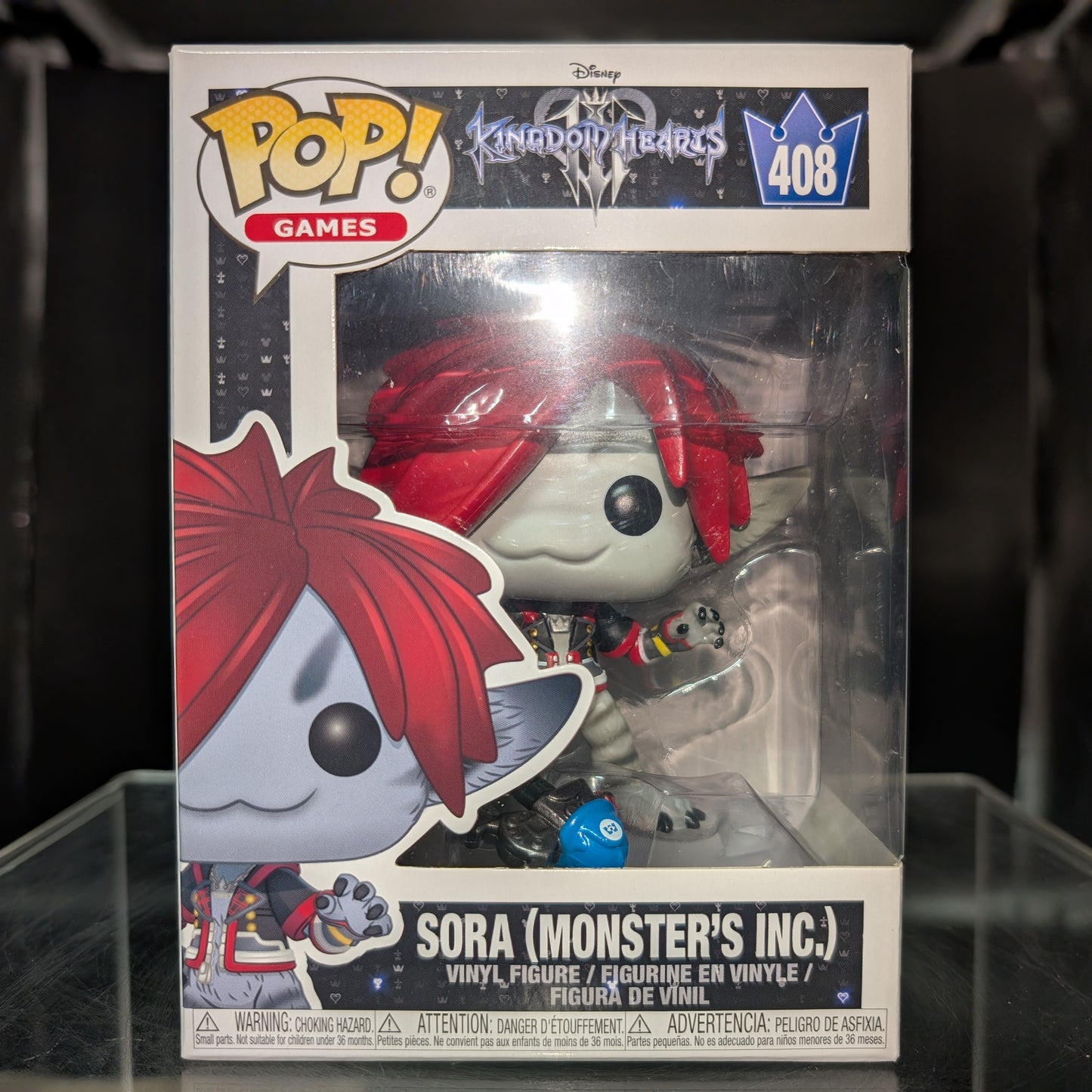 FUNKO POP! Vinyl Games RARE Kingdom Hearts III #408 Sora (Monster's Inc.) [VAULTED]