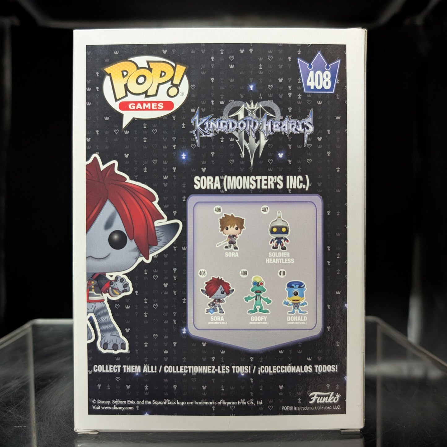 FUNKO POP! Vinyl Games RARE Kingdom Hearts III #408 Sora (Monster's Inc.) [VAULTED]