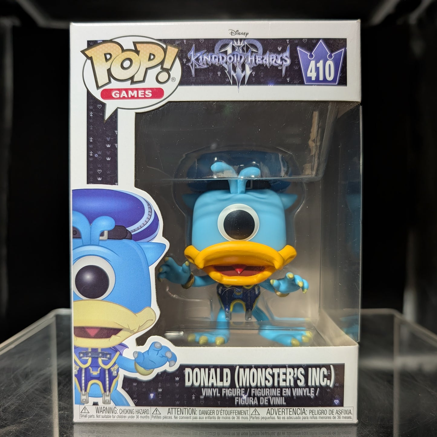 FUNKO POP! Vinyl Games RARE Kingdom Hearts III #410 Donald (Monster's Inc.) [VAULTED]