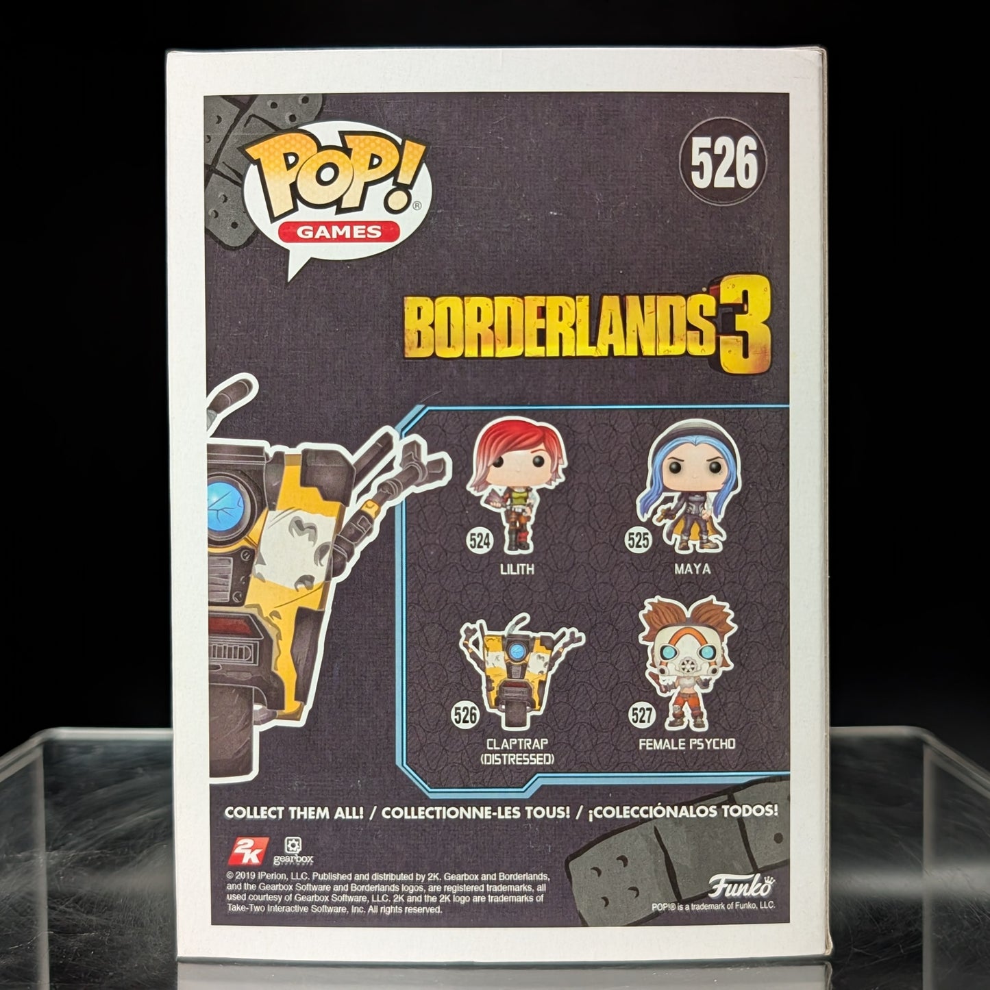 FUNKO POP! Vinyl Games RARE Borderlands 3 #526 Claptrap (Distressed) [VAULTED]