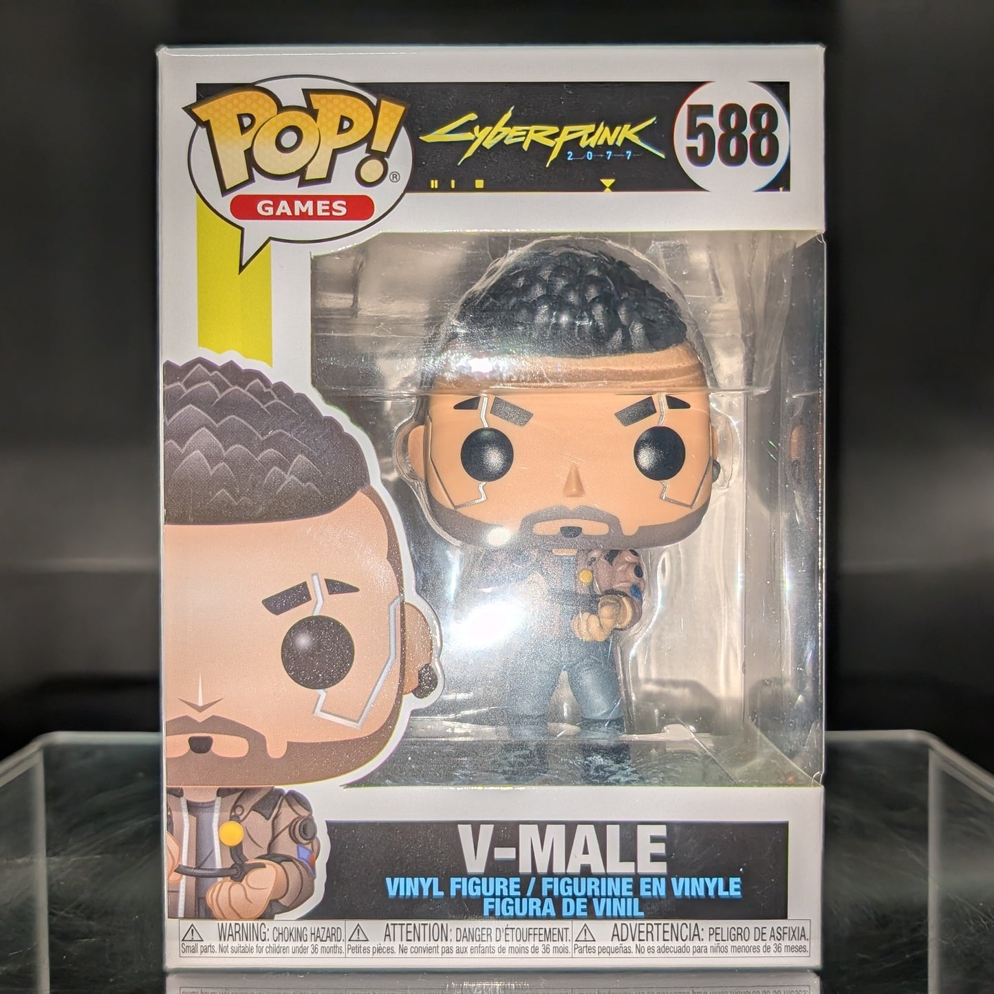 FUNKO POP! Vinyl Games RARE Cyberpunk 2077 #588 V - Male [VAULTED]
