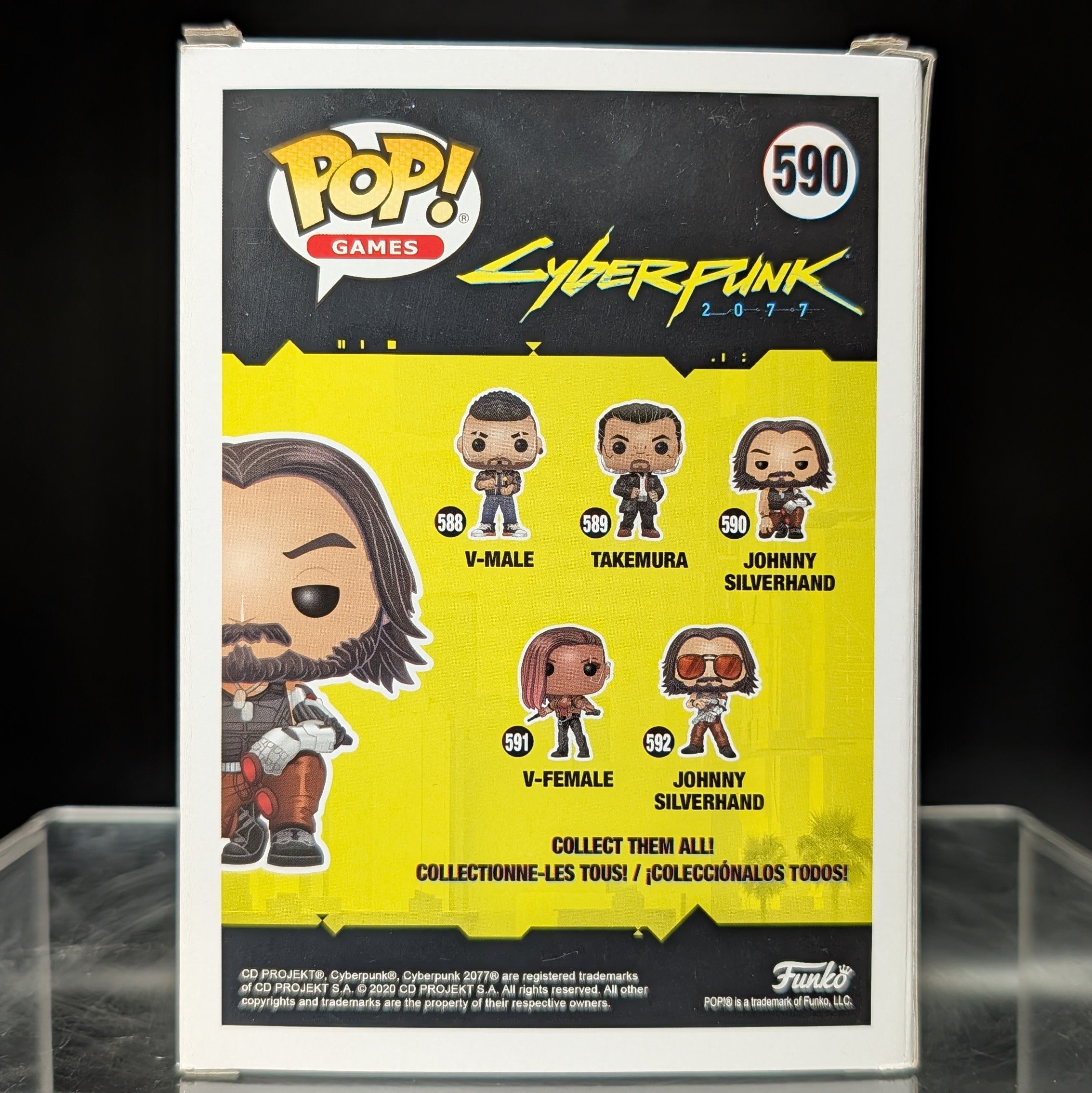 FUNKO POP! Vinyl Games RARE Cyberpunk 2077 #590 Johnny Silverhand