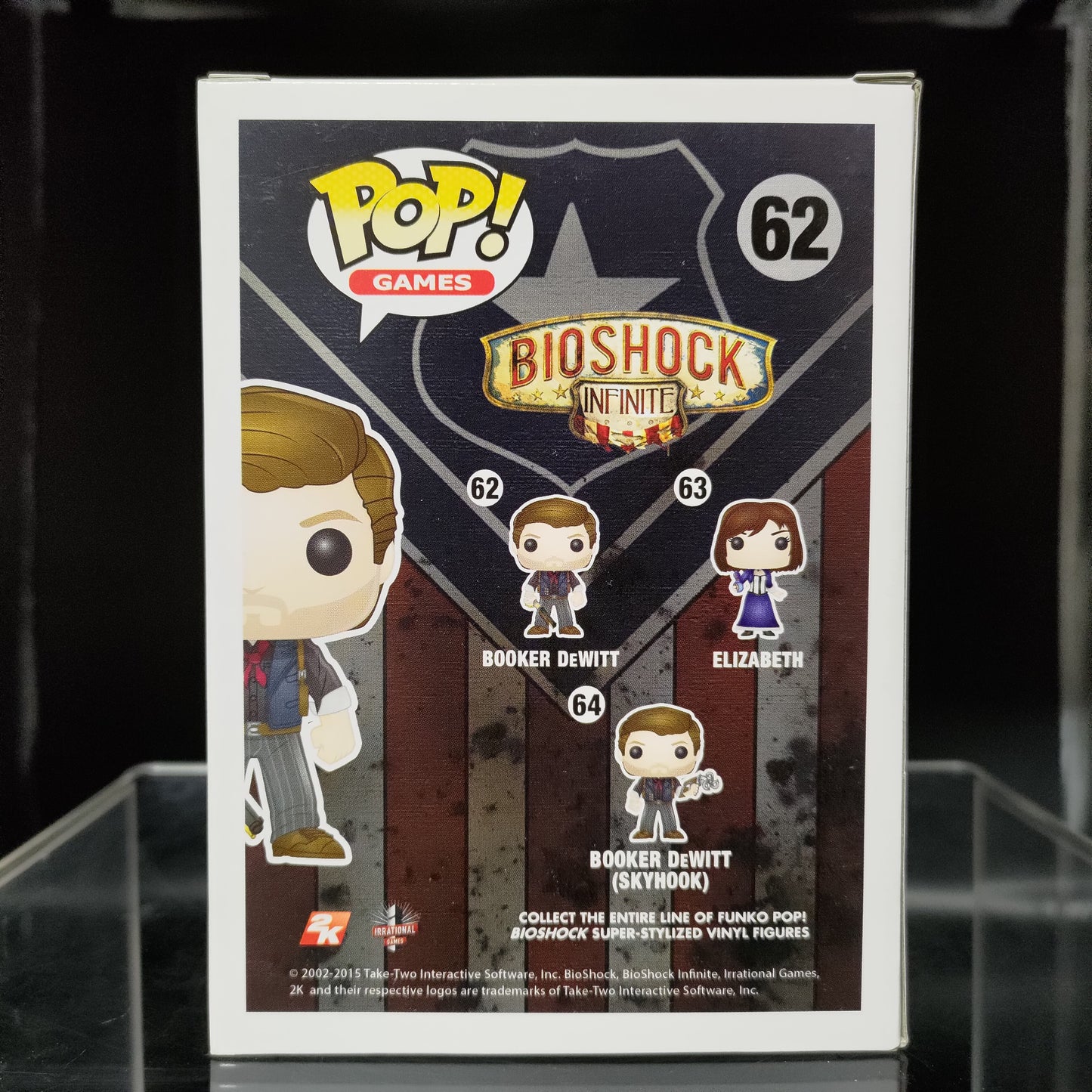 FUNKO POP! Vinyl Games RARE Bioshock Infinite #62 Booker DeWitt [VAULTED]