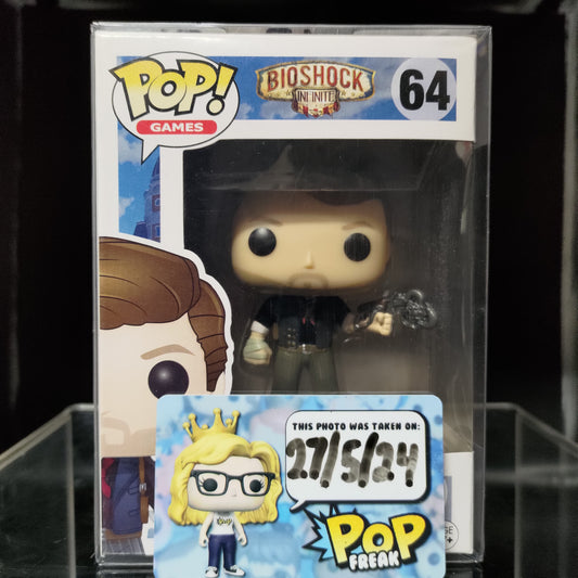 FUNKO POP! Vinyl Games RARE Bioshock Infinite #64 Booker DeWitt (Skyhook) [VAULTED]