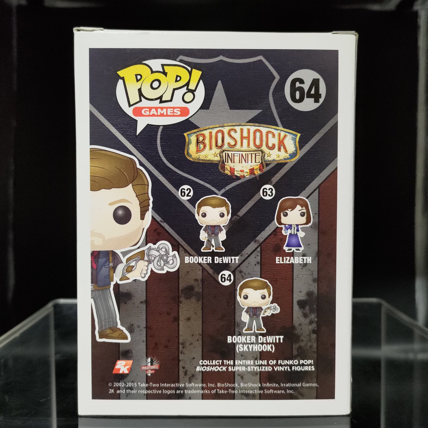 FUNKO POP! Vinyl Games RARE Bioshock Infinite #64 Booker DeWitt (Skyhook) [VAULTED]