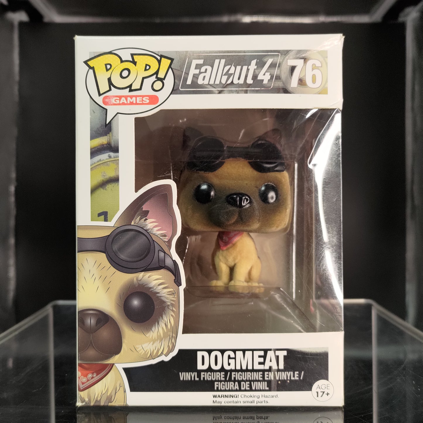 FUNKO POP! Vinyl Games RARE Fallout 4 #76 Dogmeat (Flocked) [GameStop (Stickerless)][VAULTED]