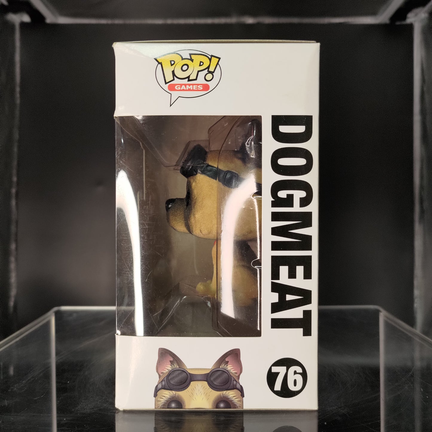 FUNKO POP! Vinyl Games RARE Fallout 4 #76 Dogmeat (Flocked) [GameStop (Stickerless)][VAULTED]