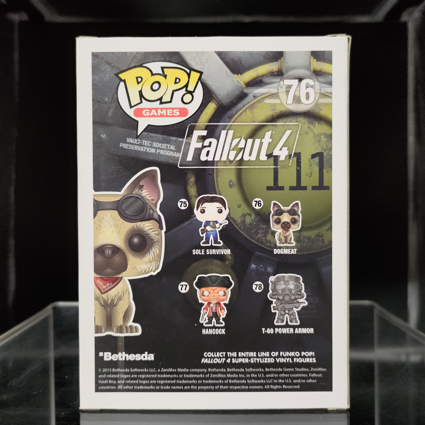 FUNKO POP! Vinyl Games RARE Fallout 4 #76 Dogmeat (Flocked) [GameStop (Stickerless)][VAULTED]