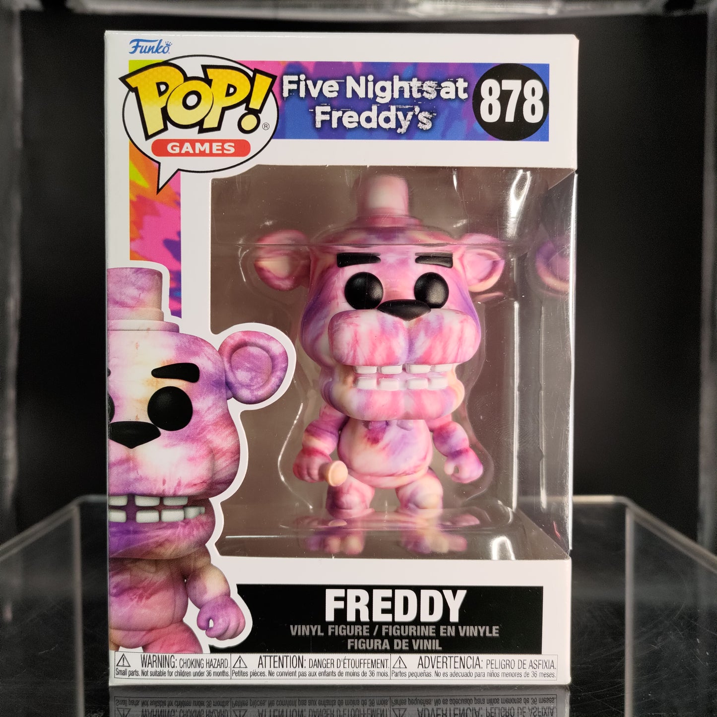 FUNKO POP! Vinyl Games RARE FNAF #878 Freddy Fazbear (Tie-Dye) [VAULTED]