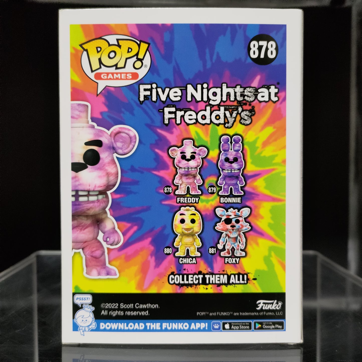 FUNKO POP! Vinyl Games RARE FNAF #878 Freddy Fazbear (Tie-Dye) [VAULTED]